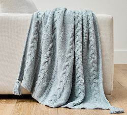 Classic Cable Knit Throw | Pottery Barn (US)