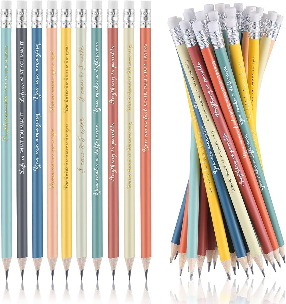 Sabary Inspirational Pencils Colorful Mood Pencil with Motivational Sayings Bulk 2 HB Wood Pre Sh... | Amazon (US)