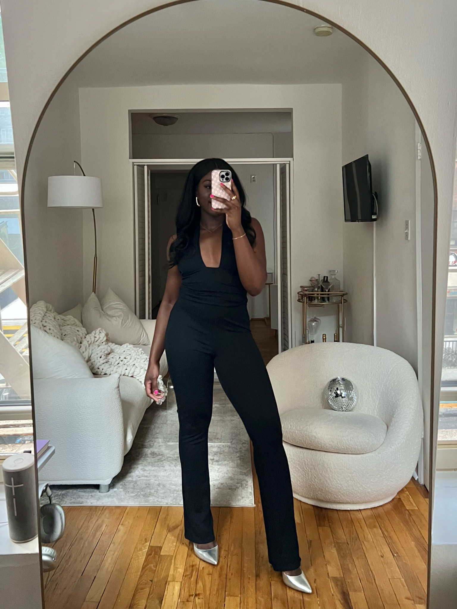 Dinner party outfit, jumpsuit, dinner outfit, silver heels, black jumpsuit, open back jumpsuit, gold Jewelry, minimal style, moodboard aesthetic, spring style, outfit inspiration, outfit ideas, spring outfit, outfit inspo, spring fashion, style inspo, get ready with me, work outfits, chic outfit, summer outfit, summer inspo, blazer outfit 

#LTKfit #LTKsalealert #LTKunder100