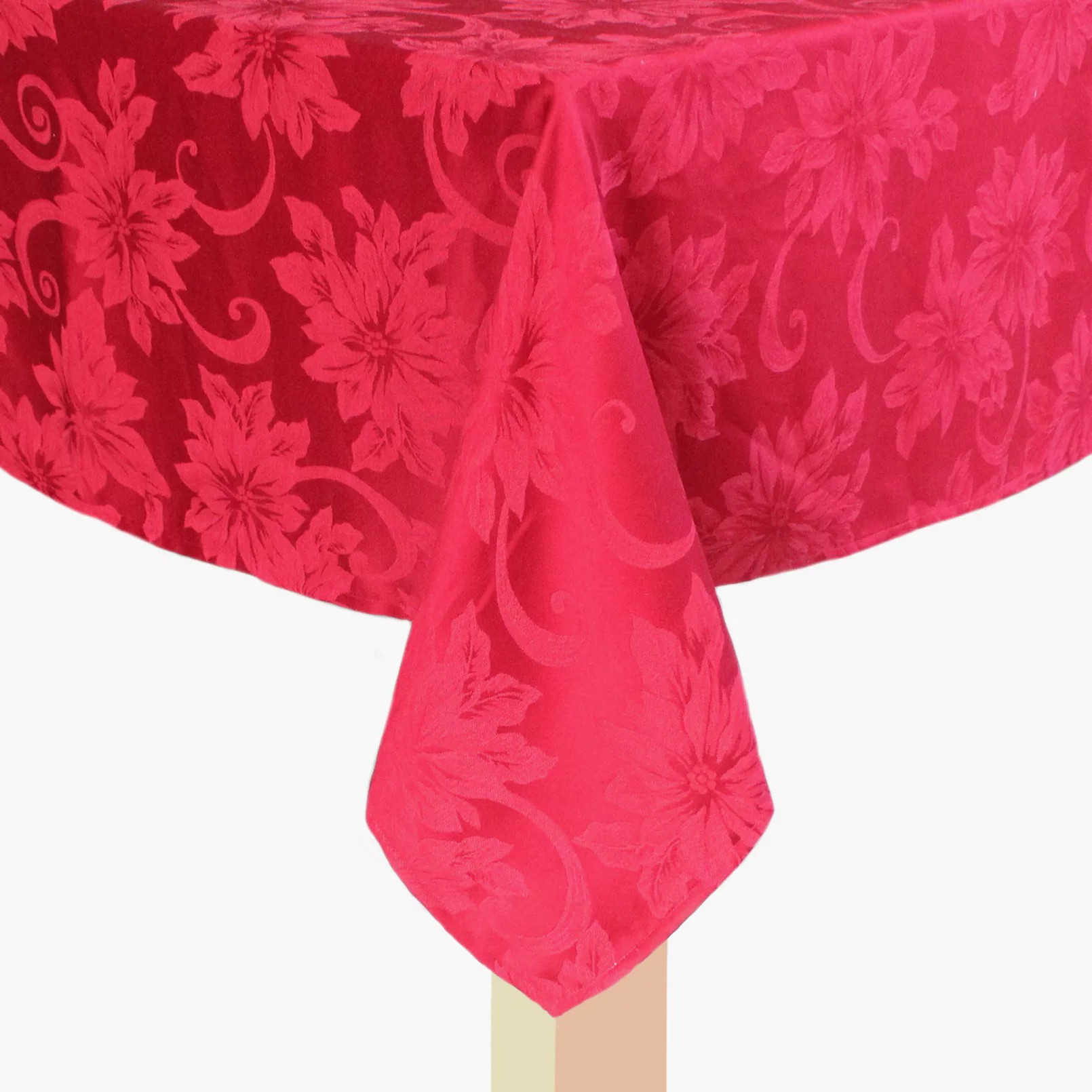 St. Nicholas Square® Poinsettia Jacquard Tablecloth | Kohl's