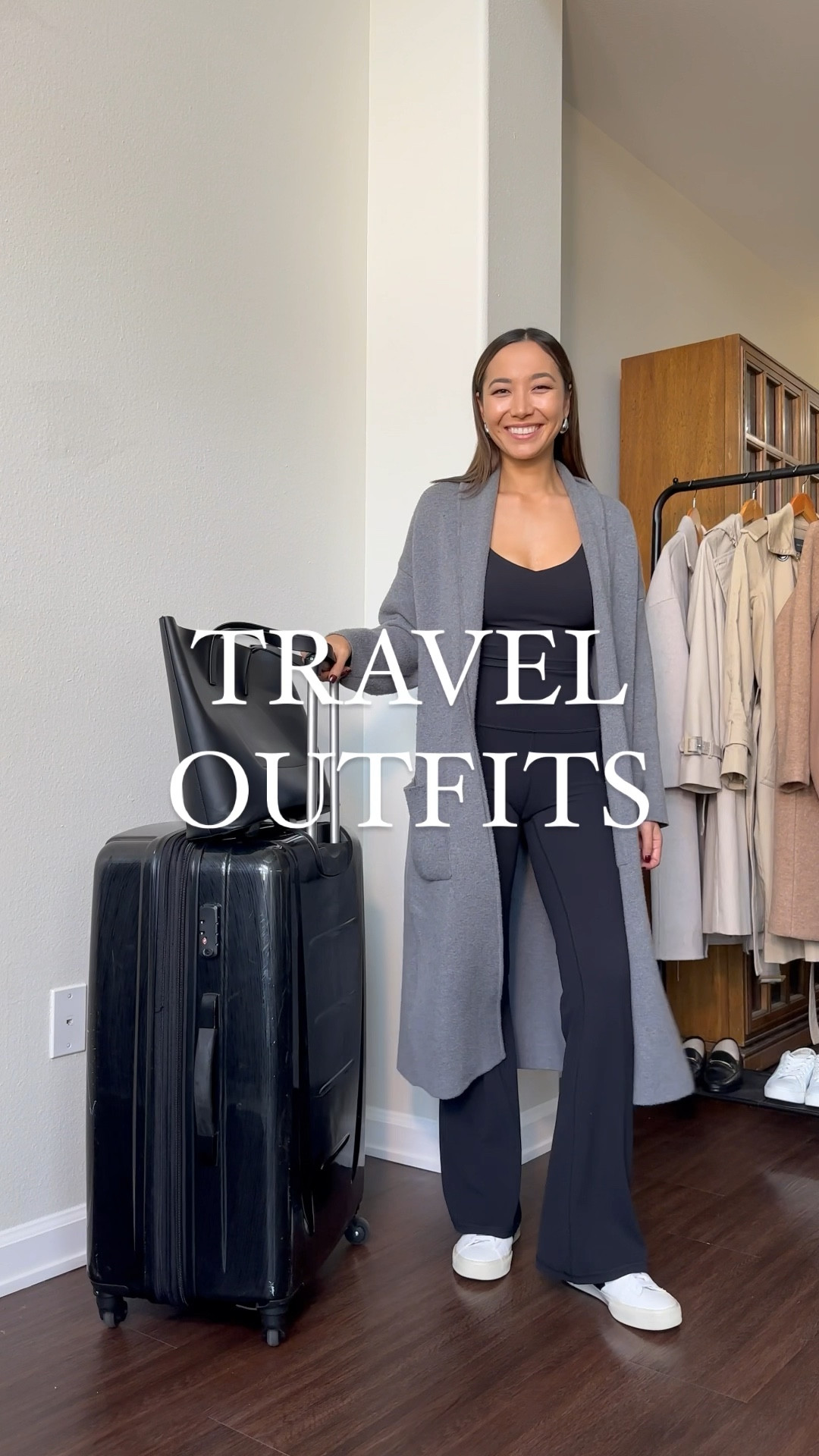 Travel outfits styling @Athleta 🖤 

Elation cropped top xs 
Salutation flare leggings in chocolate brown and black - xs, so comfy and I love how flattering they are + they have pockets! 
Venice flare pants - a nice thicker pants with pockets, i am wearing a xs but I should have sized down to their xxs petite! 
Ascent seamless long sleeve - xs, soft & comfortable 
Featherless parka - xxs, lightweight & soft material    

Linked some other recommendations from athleta! 


 

#LTKGiftGuide #LTKstyletip #LTKtravel