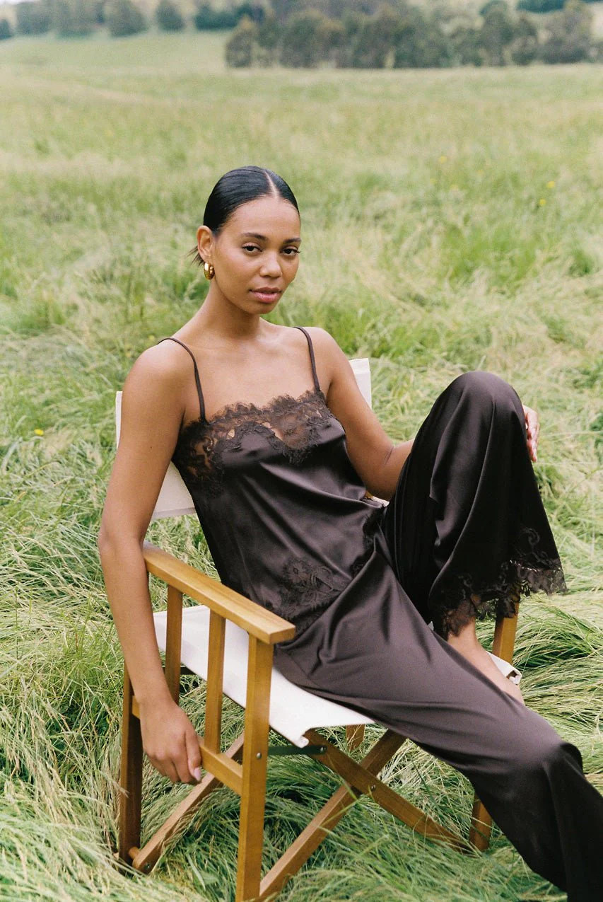 Olivia Pant Set Espresso | Kat the Label US