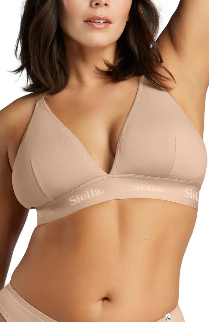 Siella Organic Cotton Triangle Padded Bra | Nordstrom | Nordstrom