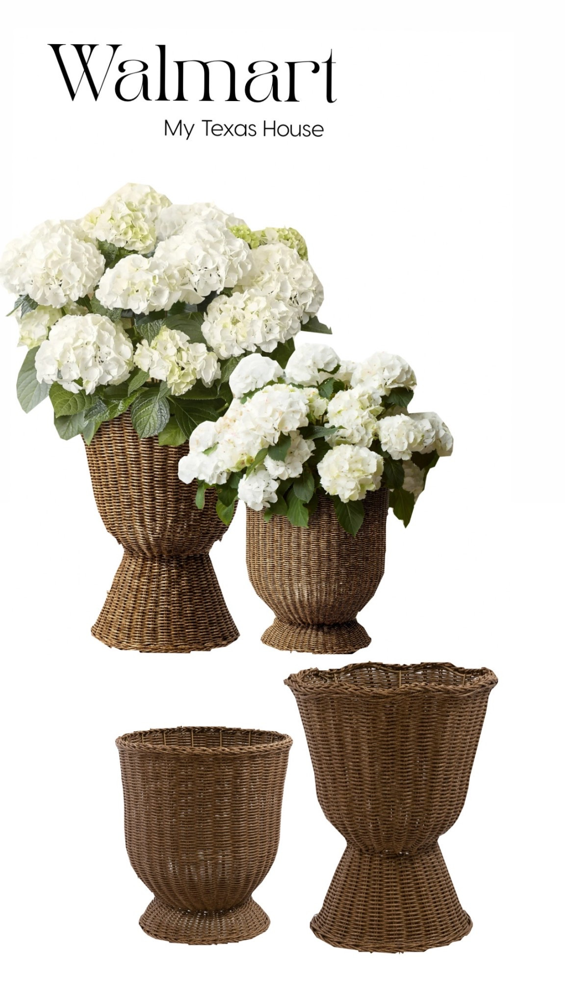 Get your porch or patio ready with simple looks from Walmart! Gorgeous wicker planters go so well with greenery or hydrangeas! 

#LTKHome #LTKvlog #LTKmomlife