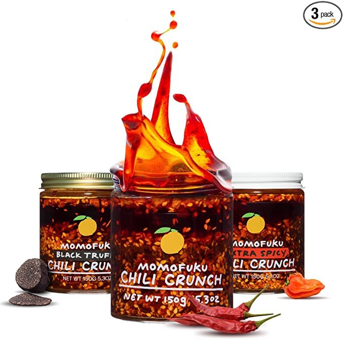 Momofuku Chili Crunch Variety Pack by David Chang, 3 Pack (5.3 Ounces Each), Chili Oil with Crunc... | Amazon (US)