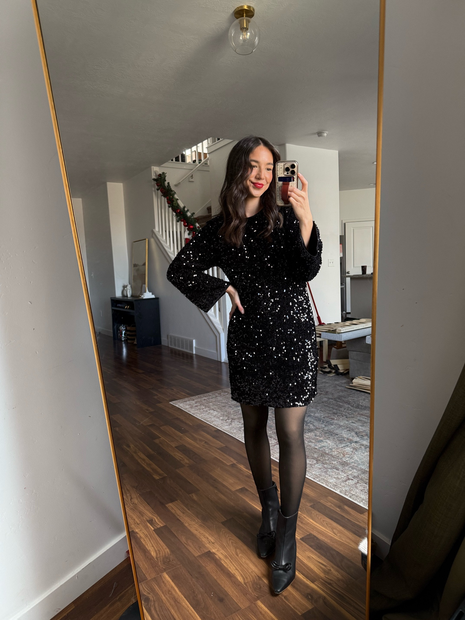 Modest/garment friendly sparkly dress #modest 

#LTKHoliday #LTKFindsUnder50