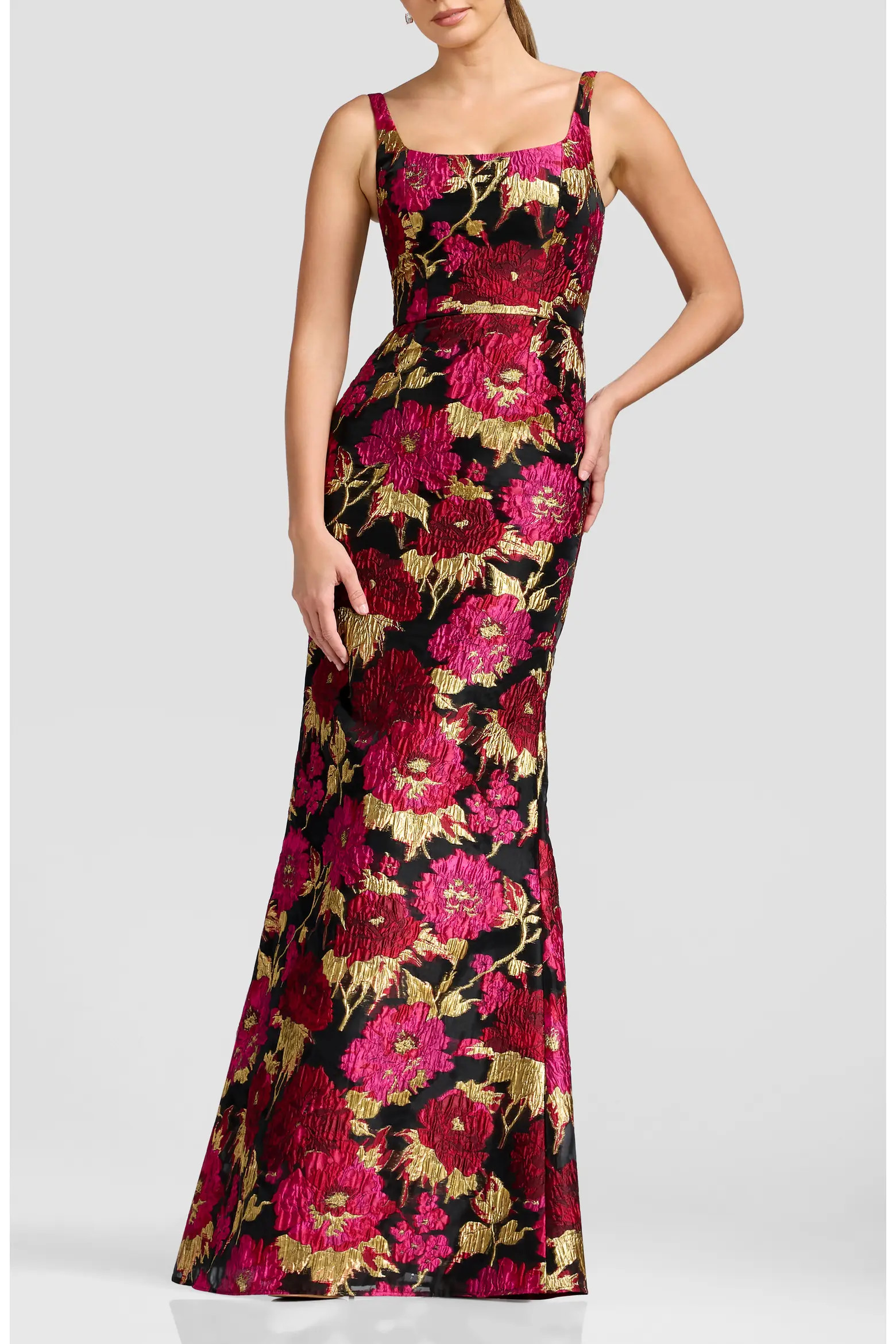 Dress the Population Lorena Metallic Floral Brocade Mermaid Gown (Women) | Nordstrom | Nordstrom