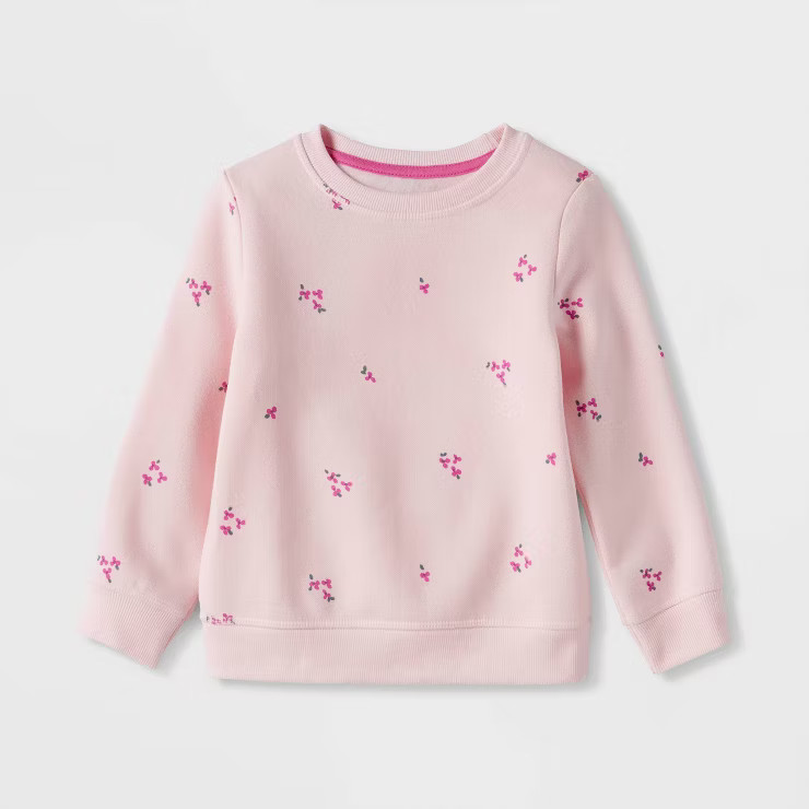Toddler Girls' Fleece Pullover Sweatshirt - Cat & Jack™ | Target