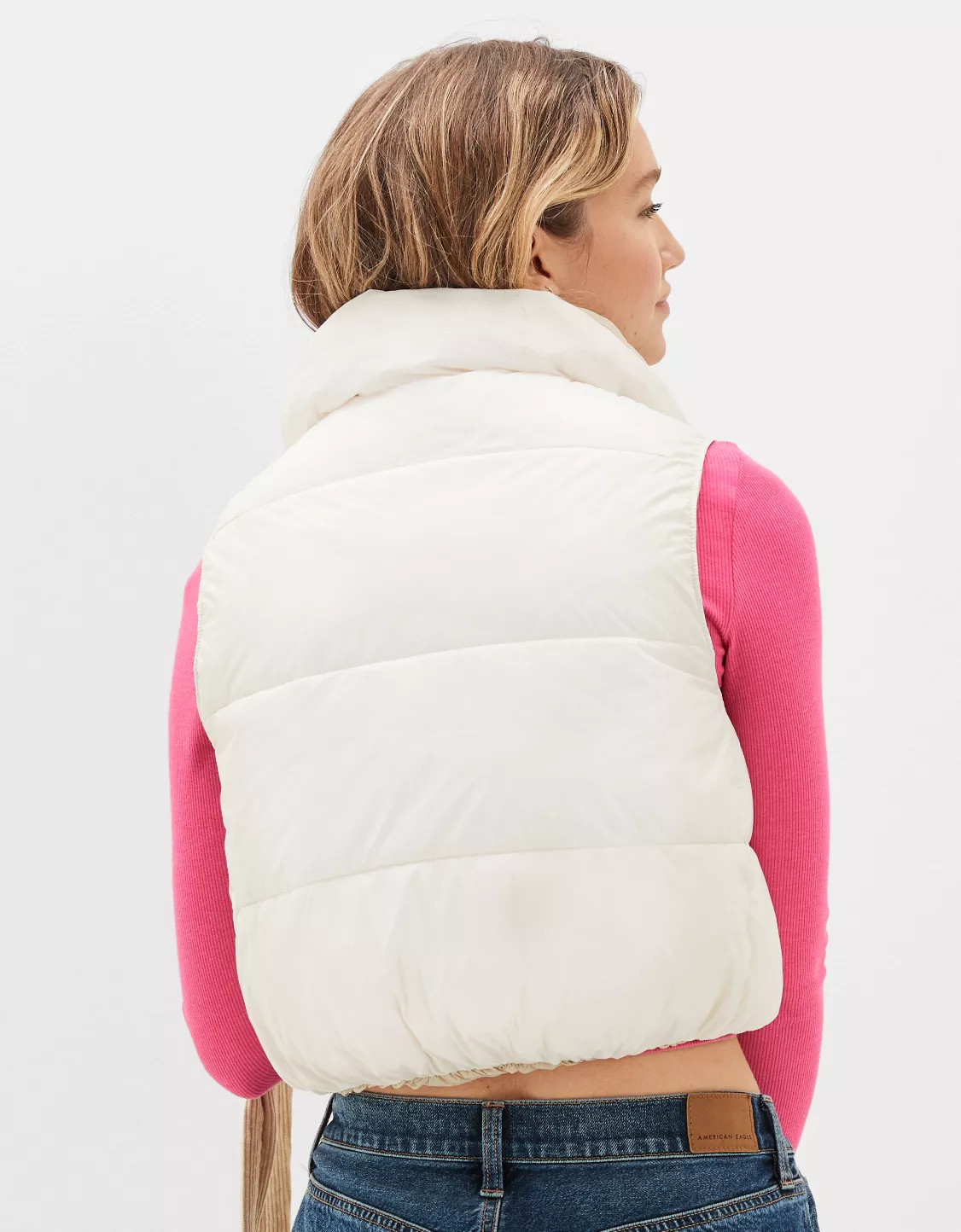 AE Cropped Reversible Puffer Vest | American Eagle Outfitters (US & CA)