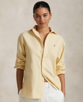 Polo Ralph Lauren Women's Relaxed-Fit Cotton Oxford Shirt  - Macy's | Macy's