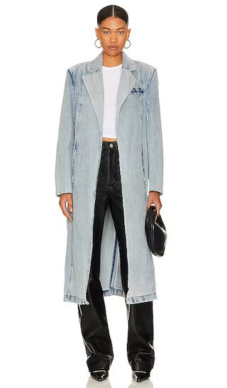 Yolanda Coat in Light Blue | Revolve Clothing (Global)