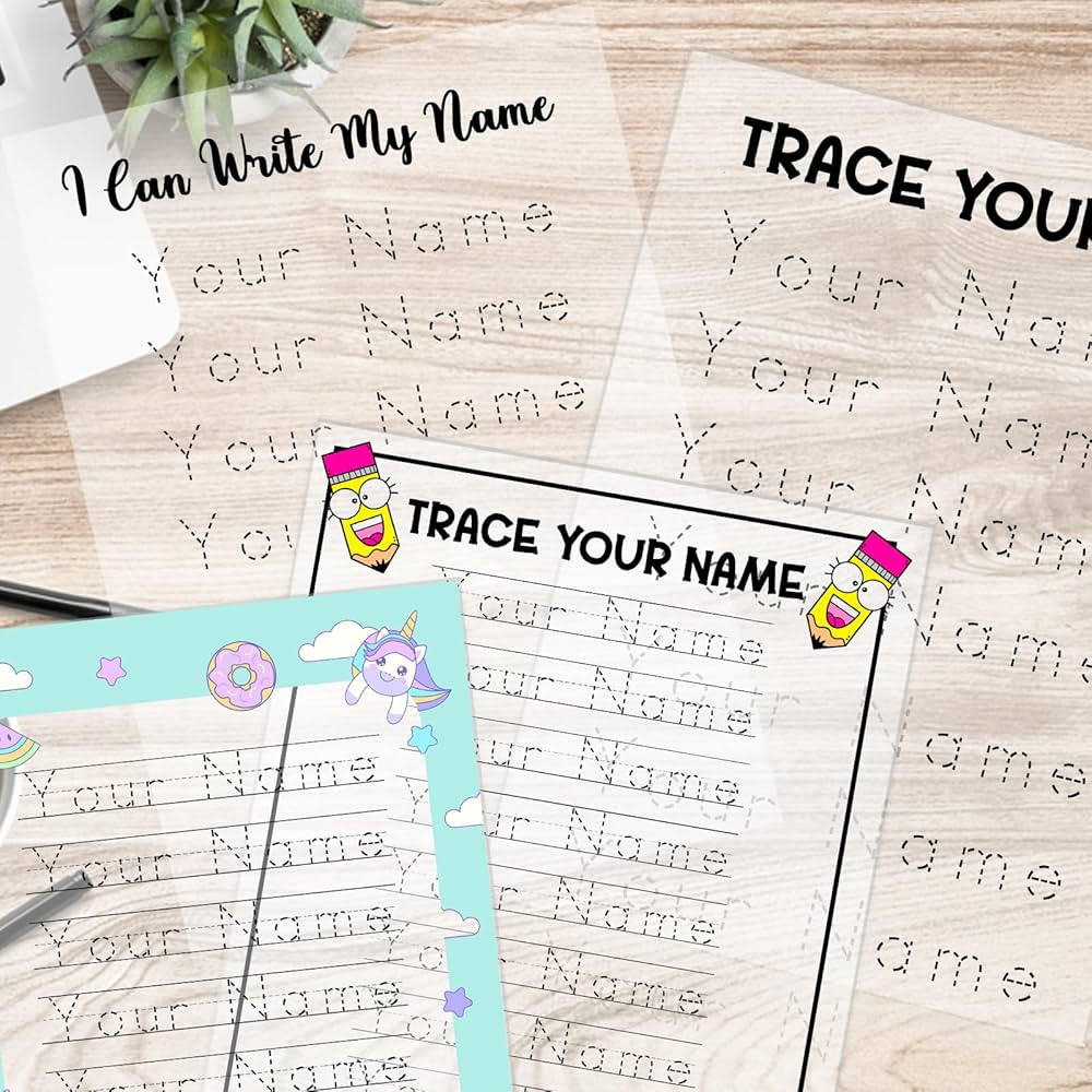 Personalized Name Writing Practice Cusotm Reusable Acrylic Name Tracing Board A4 Size Handwriting... | Amazon (US)