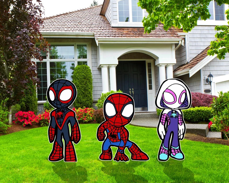 Spidey & Friends Decoration Indoor Outdoor Coroplast Corrugated Plastic Cutout Lawn/yard Sign Hom... | Etsy (Global)