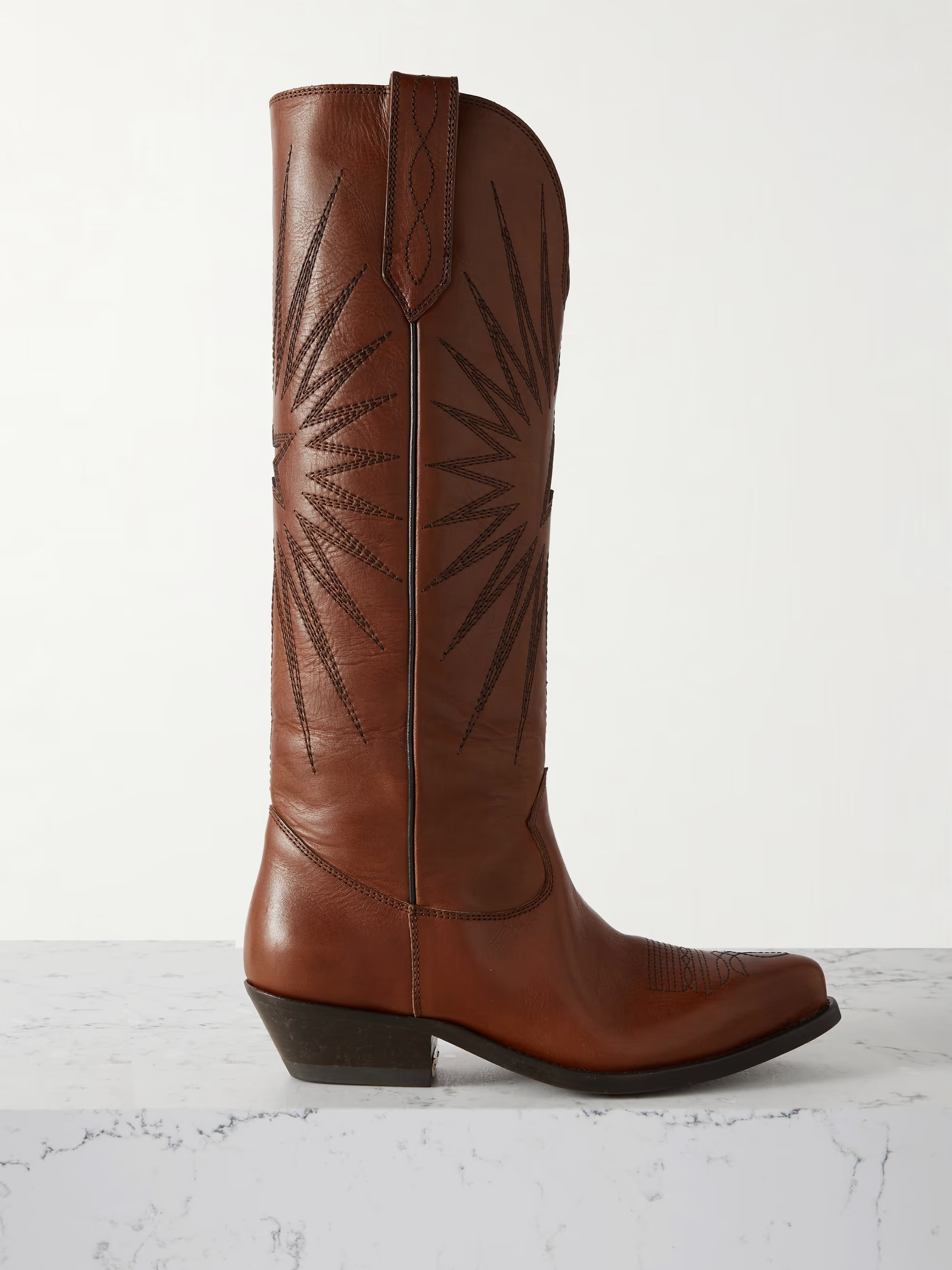 Wish Star embroidered leather cowboy boots | NET-A-PORTER (US)