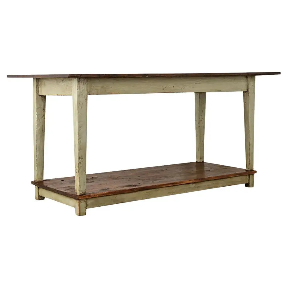 French Oak Two Tier Work Table | 1stDibs