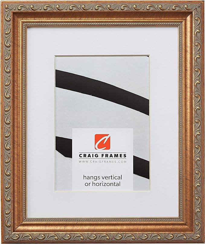 Craig Frames Ancien Ornate, 18 x 24 Inch Antique Gold Picture Frame Matted to Display a 12 x 18 I... | Amazon (US)
