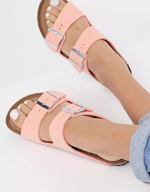 Birkenstock Exclusive Arizona sandals in vegan pink | ASOS (Global)