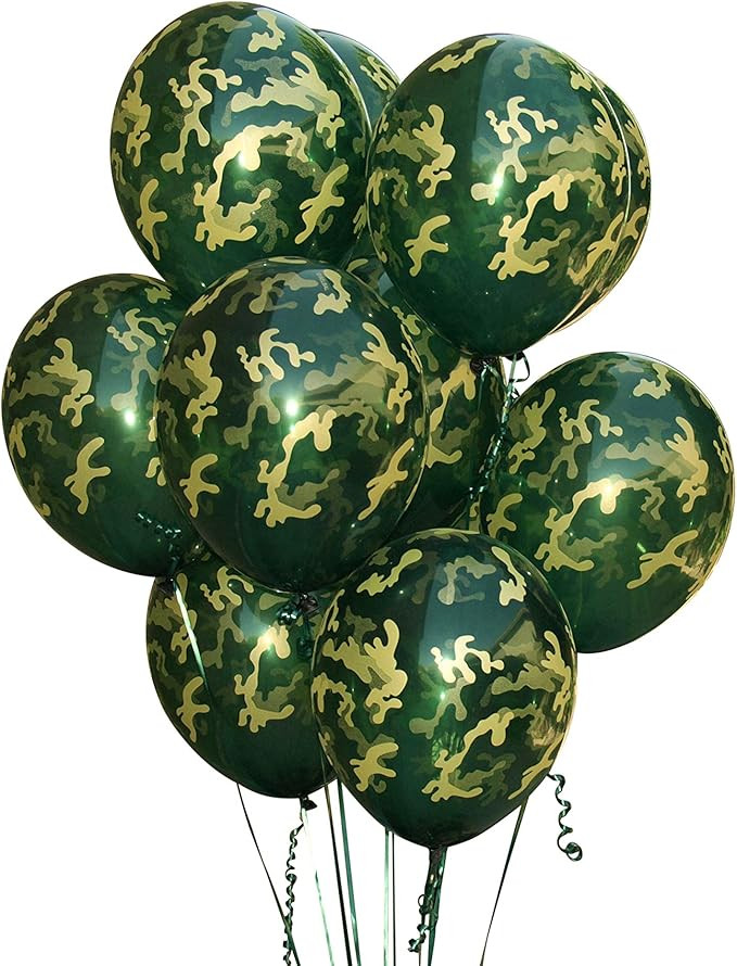 Camo Balloons. Army Party Decorations - Military Going Away Party, Or Welcome Home Celebration - ... | Amazon (US)