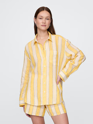 100% Linen Oversized Shirt | Gap (US)