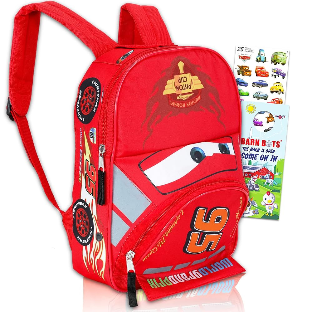 Disney Cars Mini Backpack for Kids Boys ~ Premium 12" Lightning McQueen School Bag with Stickers ... | Amazon (US)