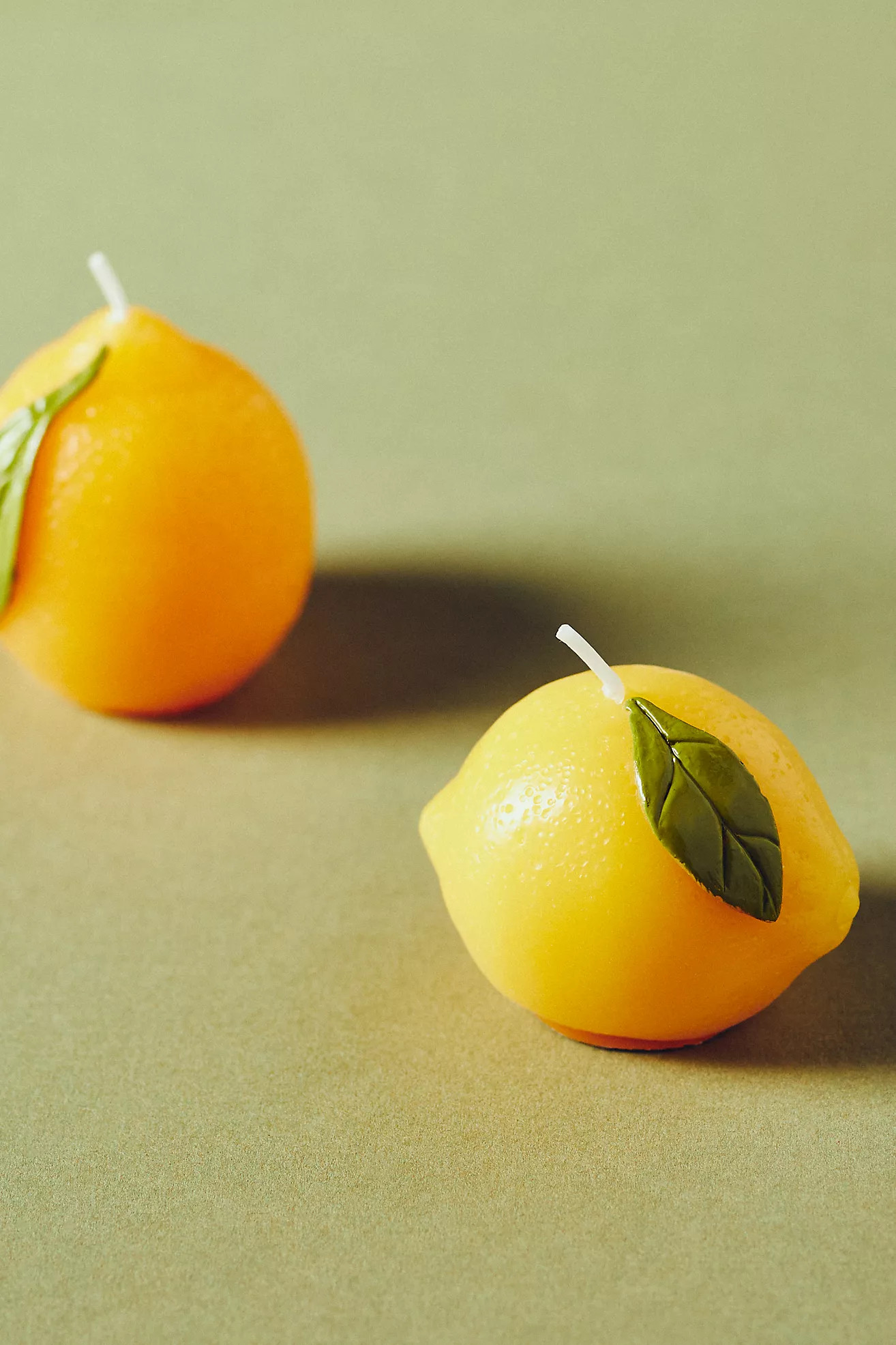 Lemon Shaped Wax Candles, Set of 2 | Anthropologie (US)