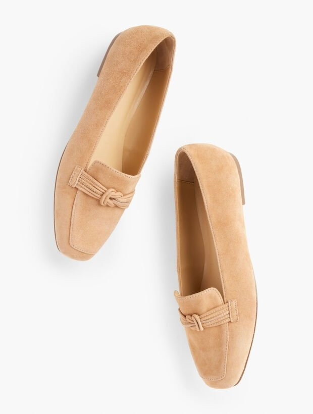 Stella Knot Suede Loafers | Talbots
