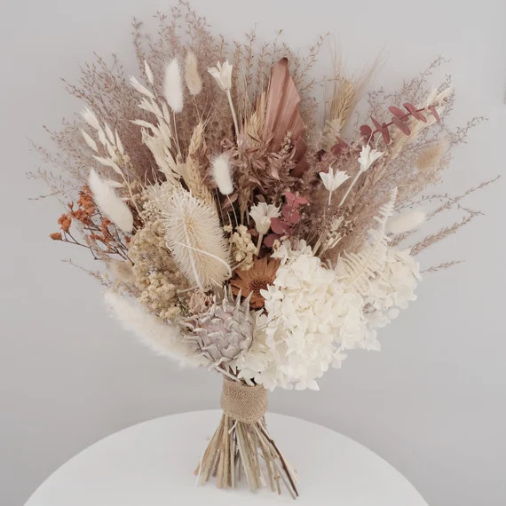 Copper Bridal Bouquet  Dried Flower Arrangement  Bridal | Etsy | Etsy (US)