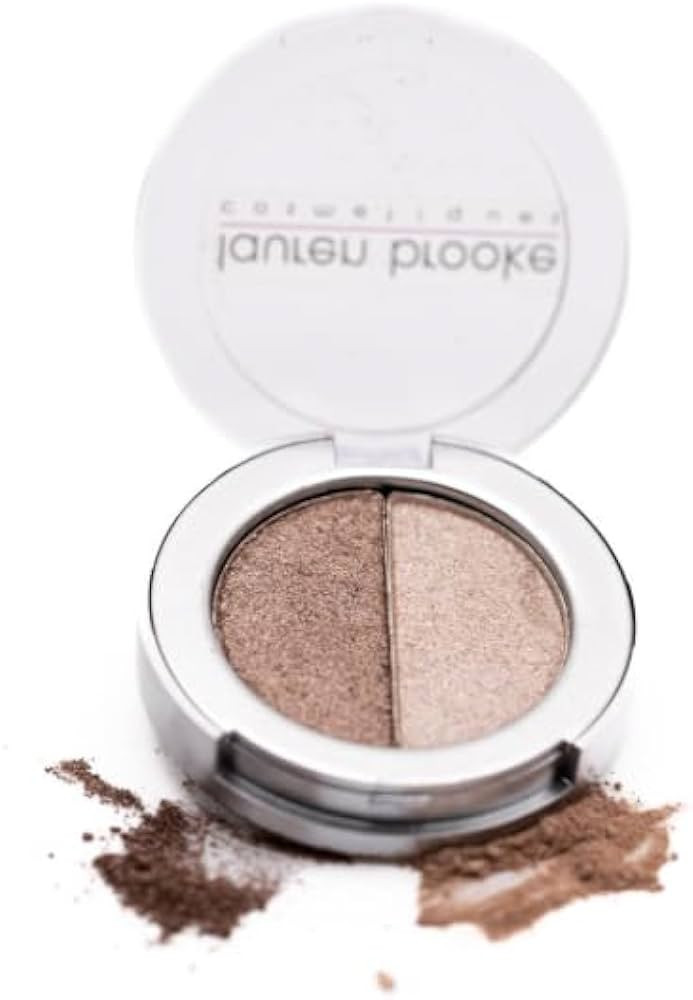 Lauren Brooke Cosmetiques Pressed Eyeshadow Duos, Natural, Organic Makeup (Cappuccino/Pearl) | Amazon (US)