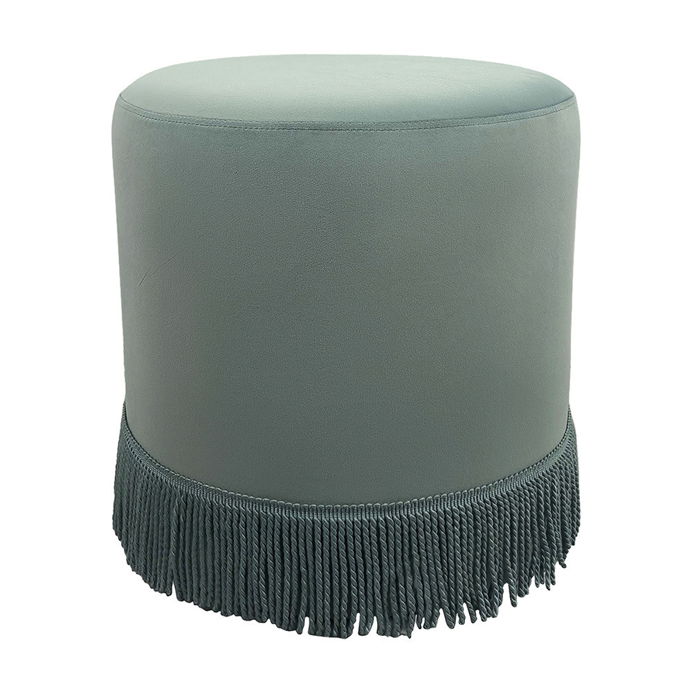 Auryn Velvet Ottoman | Temple & Webster AU