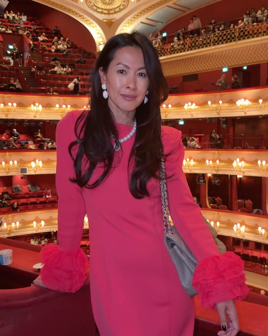 A night at the ballet and wedding this gorgeous hot pink scuba maxi dress with tulle sleeves. Wearing size 8. Styled with my Soru earrings and statement necklace and Manolos. Bag is pre loved Chanel. 

#LTKpartywear #LTKfestive #LTKuk