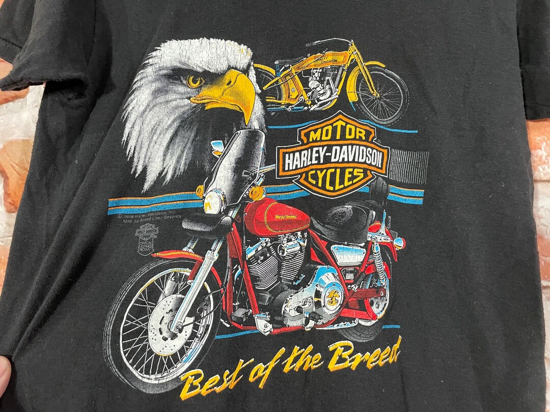 Vintage Harley Davidson Best of the Breed Shirt - Kids/youth 14-16 - 80s Eagle Biker Single Stitc... | Etsy (US)