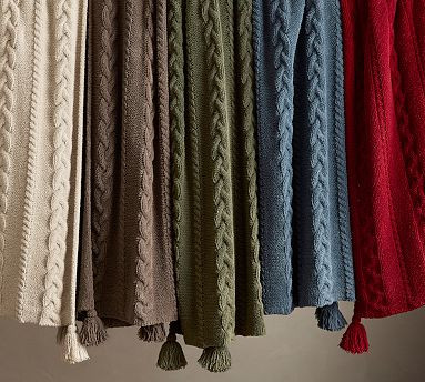 Classic Cable Knit Throw | Pottery Barn (US)