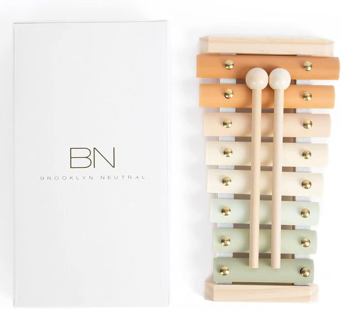 Brooklyn Neutral Xylophone, Montessori Musical Toy for Toddlers and Young Kids with a Modern Boho... | Amazon (US)