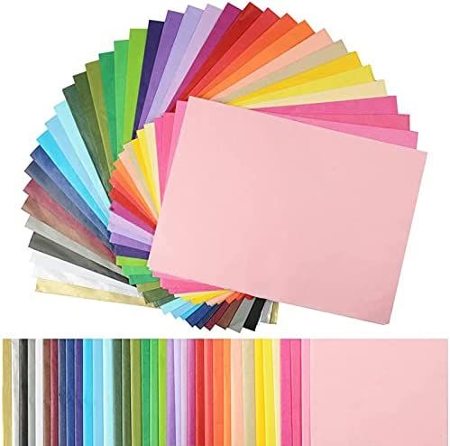 Simetufy 360 Sheets 36 Multicolor Tissue Paper Bulk Gift Wrapping Tissue Paper Decorative Art Rai... | Amazon (US)