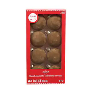 8ct. 2.5" Gold Flocked Glass Ball Ornaments by Ashland® | Michaels Stores