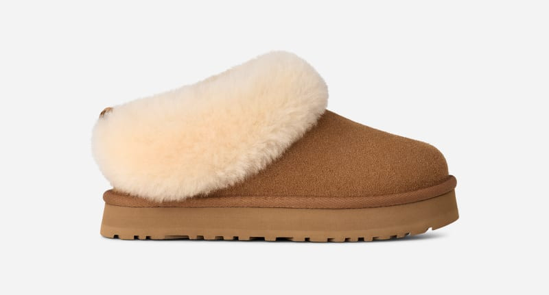 UGG® Kids' Tazzelle Sheepskin Slippers in Chestnut, Size 1K | UGG (US)