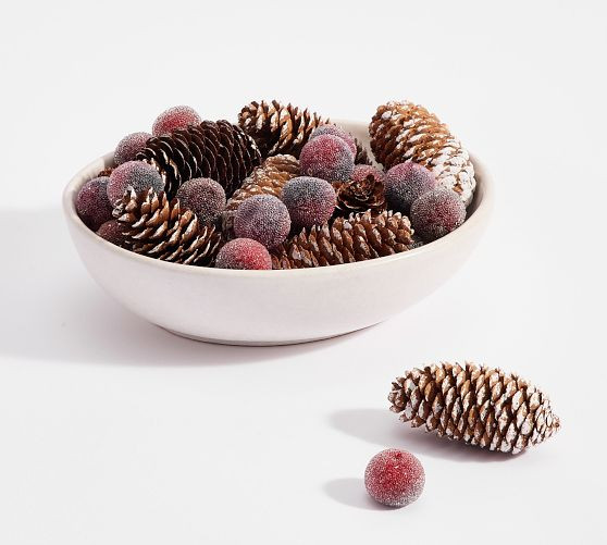Pinecone And Cranberry Vase Filler | Pottery Barn (US)