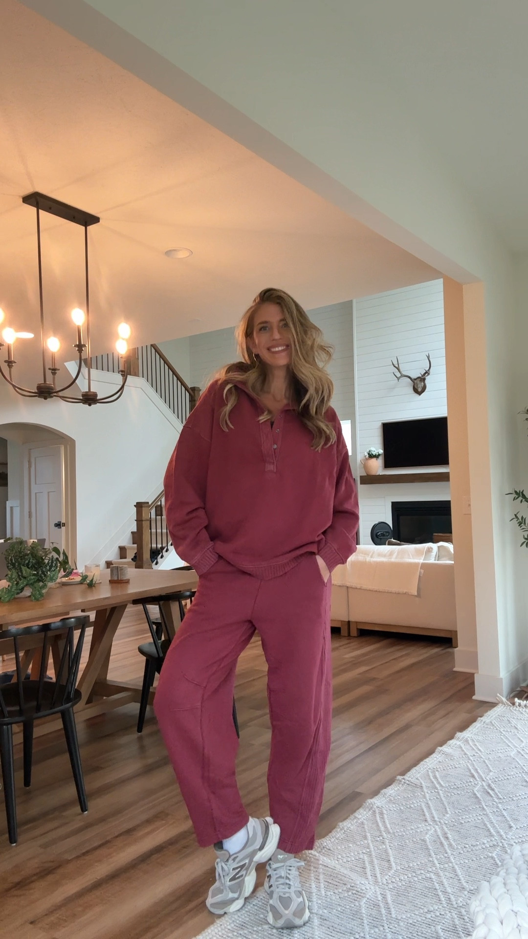 Comfy WFH lounge set outfit 
Sized down to small tall in bottoms and top. 



Bump friendly, tall girl friendly, aerie, lounge set, barrel pant, holiday outfits 

#LTKSeasonal #LTKTall #LTKHoliday
