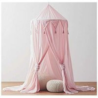 Kids Canopy Baby Canopy Bed Chiffon Baby Crib Decorative Baby Mosquito Net Walk-in Closet Indoor Outdoor Play Reading Room （Pink） | ManoMano UK