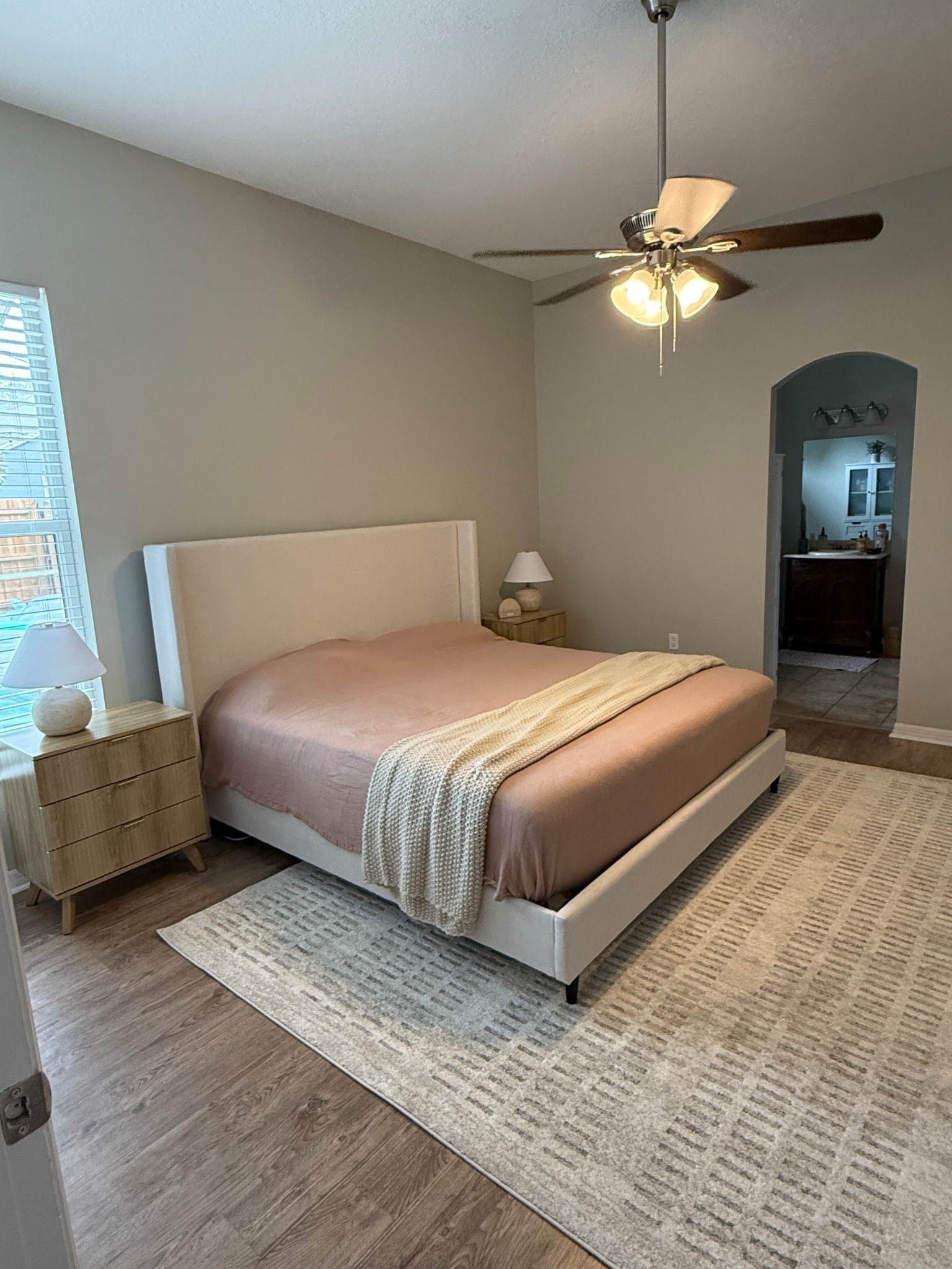 It’s all coming together 😍 one piece at a time. Just added the rug. On the hunt for wall art, dresser, mirror, a faux plant, etc. 


#bedroom #masterbedroom #roomdecor #home 

#LTKHome