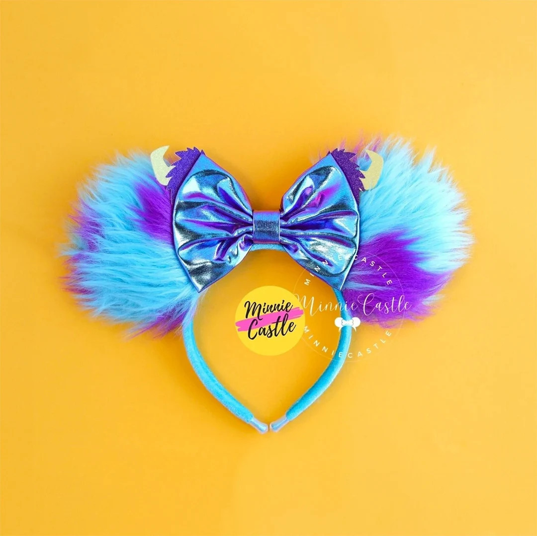 Sully Mickey Ears: Fuzzy Monster Mouse Ears Headband by Minnie Castle | Etsy (US)