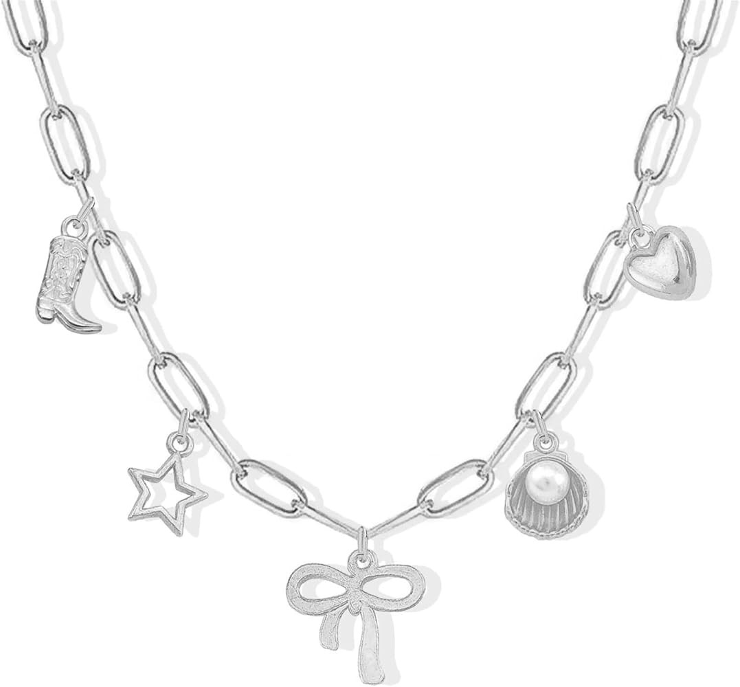Choistily Charm Necklace Dainty Gold Western Outfit Beach Jewelry for Women Trendy Cowgirl Access... | Amazon (US)