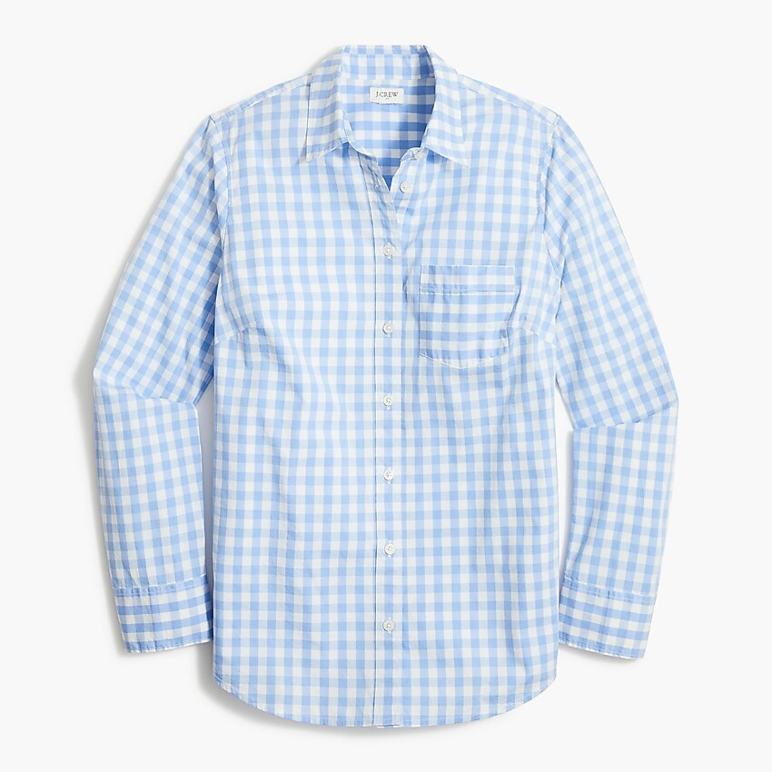Gingham cotton poplin shirt in signature fit | J.Crew Factory