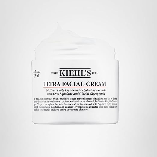 Kiehl's Ultra Facial Cream, with 4.5% Squalane to Strengthen Skin's Moisture Barrier, Skin Feels ... | Amazon (US)