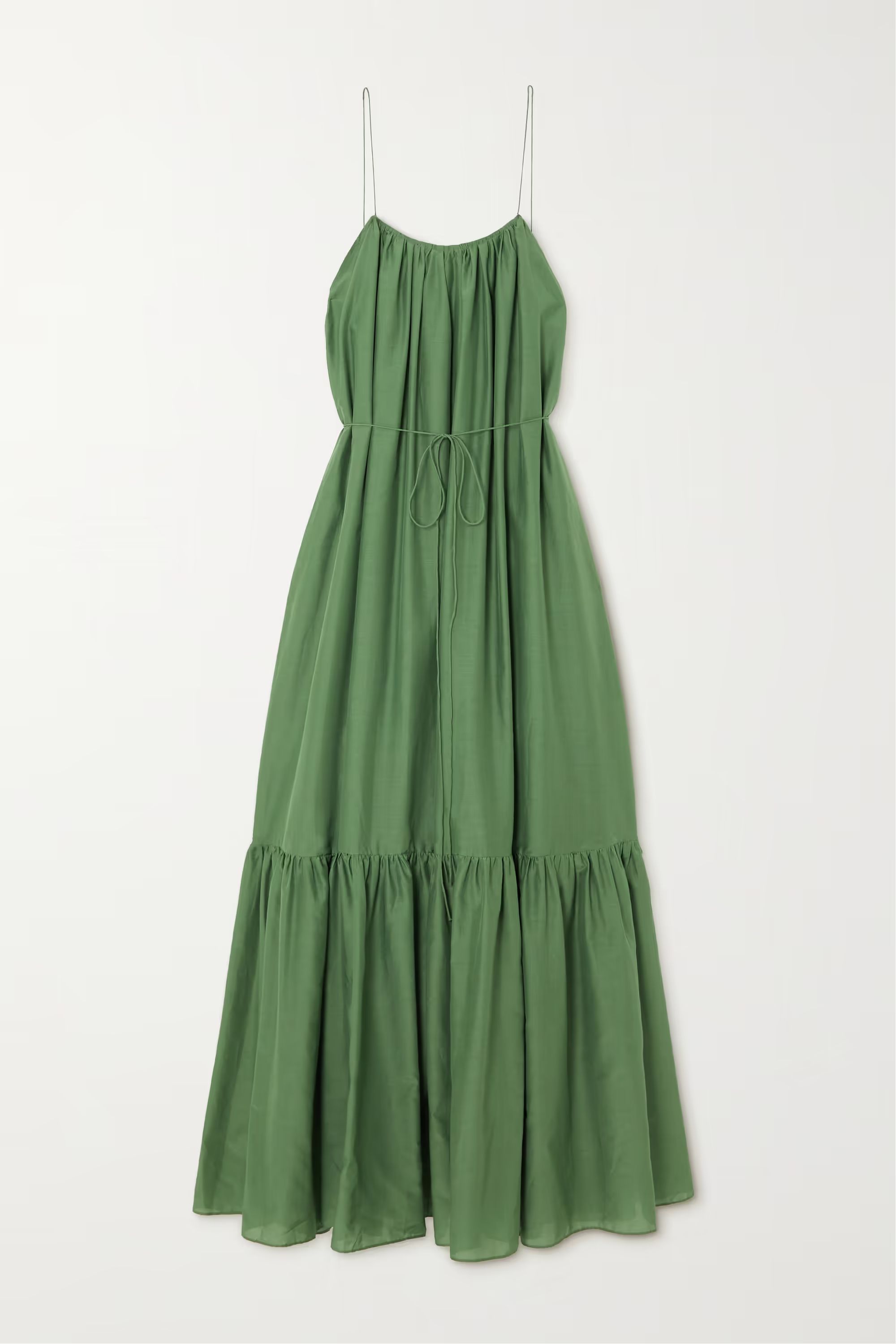 Tiered cotton and silk-blend maxi dress | NET-A-PORTER (UK & EU)