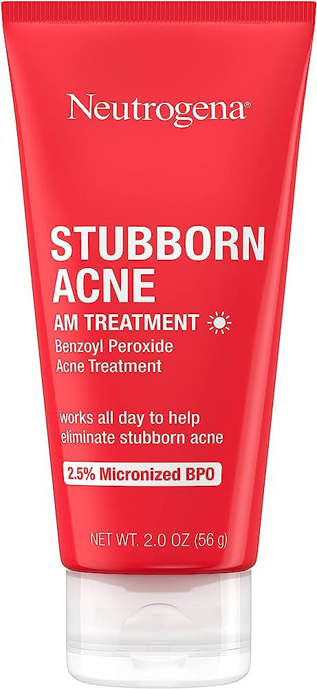 Neutrogena Stubborn Acne AM Face Treatment with 2.5% Micronized Benzoyl Peroxide Acne Medication,... | Amazon (US)