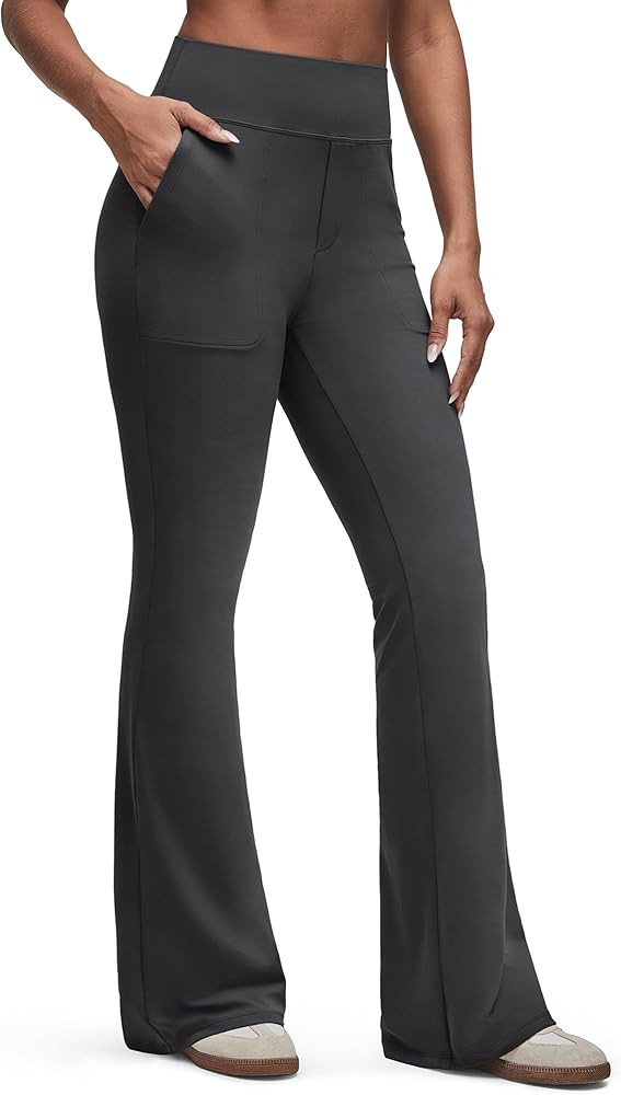 G4Free BareFeel Flare Yoga Pants Women High Waisted Bootcut Leggings with Pockets Dress Work Pant... | Amazon (US)