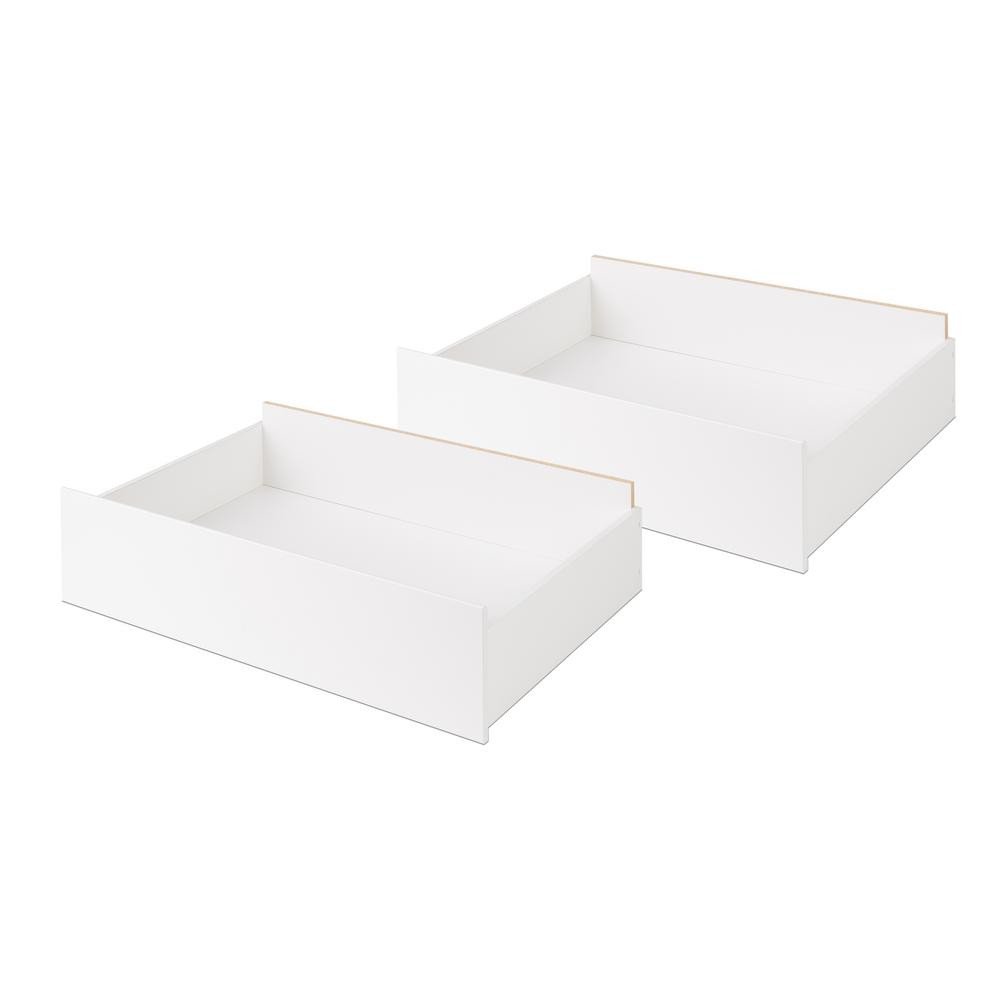 Prepac Select White Queen/King Storage Drawers on Wheels (Set of 2) | The Home Depot