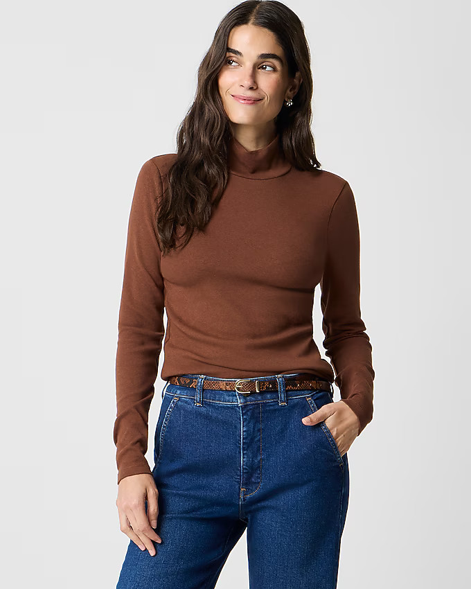 Long-sleeve everyday mockneck tee | J.Crew Factory