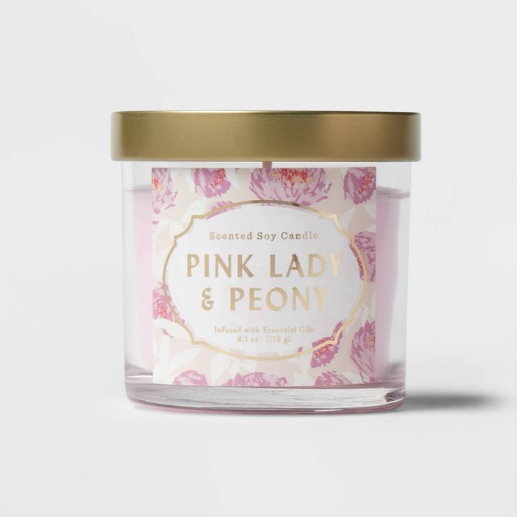 Lidded Glass Jar Candle Lady Peony Pink - Opalhouse™ | Target